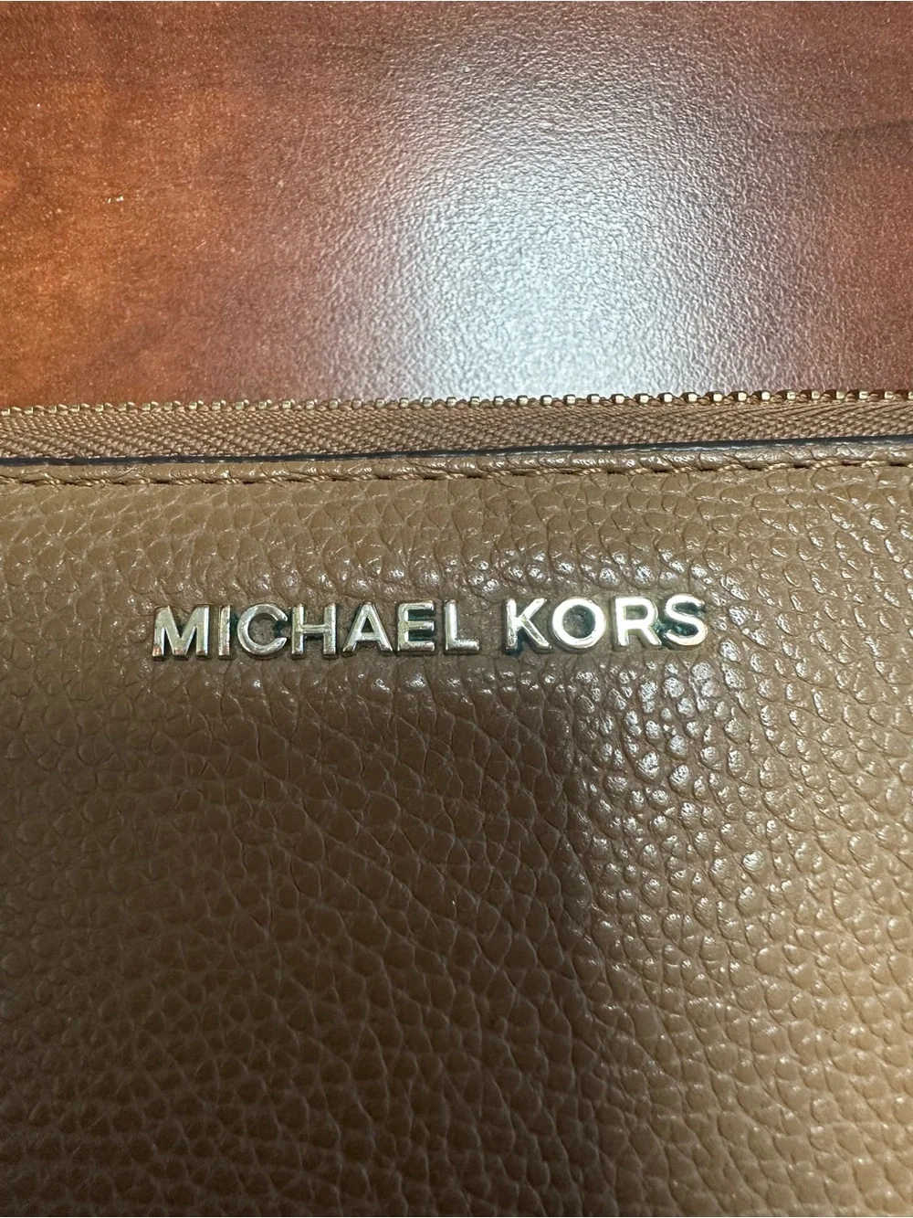 Michael Kors Wallet Tan Leather Wristlet women